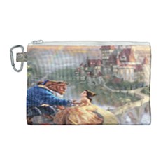 Beauty And The Beast Castle Canvas Cosmetic Bag (large) by artworkshop