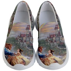 Beauty And The Beast Castle Kids Lightweight Slip Ons by artworkshop