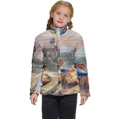 Beauty And The Beast Castle Kids  Puffer Bubble Jacket Coat by artworkshop