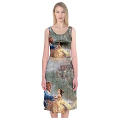 Beauty And The Beast Castle Midi Sleeveless Dress by artworkshop