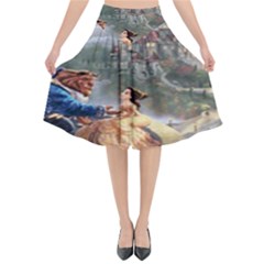 Beauty And The Beast Castle Flared Midi Skirt by artworkshop