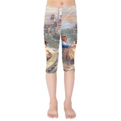 Beauty And The Beast Castle Kids  Capri Leggings  by artworkshop