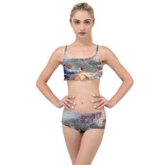 Beauty And The Beast Castle Layered Top Bikini Set by artworkshop