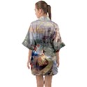 Beauty And The Beast Castle Half Sleeve Satin Kimono  View2