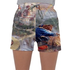 Beauty And The Beast Castle Sleepwear Shorts by artworkshop