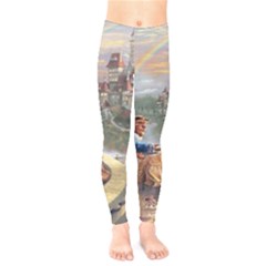 Beauty And The Beast Castle Kids  Leggings by artworkshop