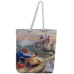 Beauty And The Beast Castle Full Print Rope Handle Tote (large) by artworkshop