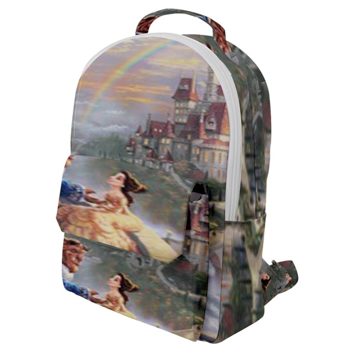 Beauty And The Beast Castle Flap Pocket Backpack (Small)