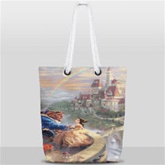 Beauty And The Beast Castle Full Print Rope Handle Tote (small) by artworkshop