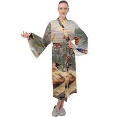 Beauty And The Beast Castle Maxi Velour Kimono by artworkshop