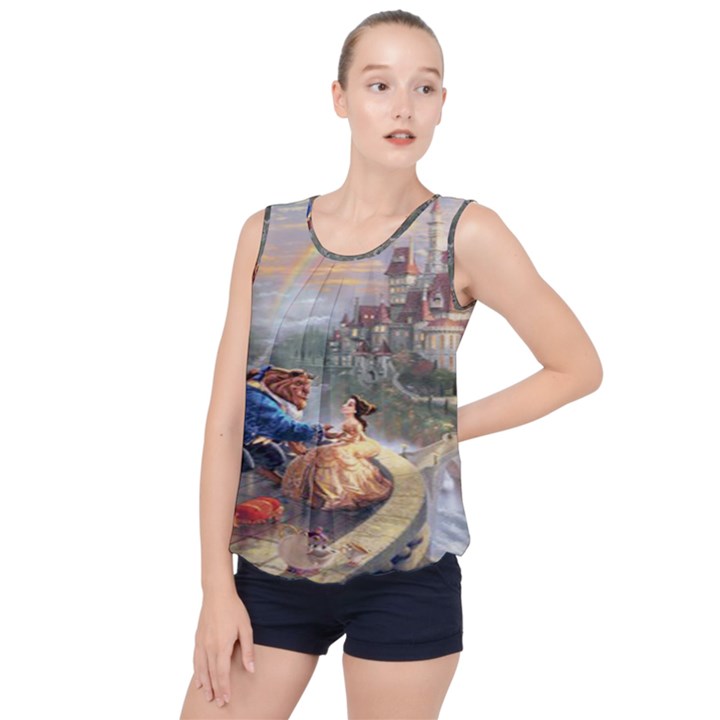 Beauty And The Beast Castle Bubble Hem Chiffon Tank Top