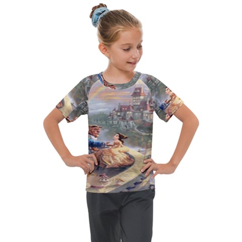 Beauty And The Beast Castle Kids  Mesh Piece Tee by artworkshop