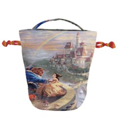 Beauty And The Beast Castle Drawstring Bucket Bag by artworkshop