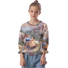 Beauty And The Beast Castle Kids  Cuff Sleeve Top