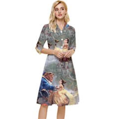 Beauty And The Beast Castle Classy Knee Length Dress by artworkshop