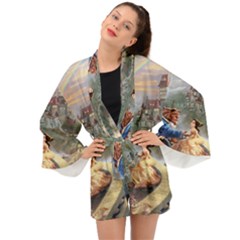 Beauty And The Beast Castle Long Sleeve Kimono by artworkshop