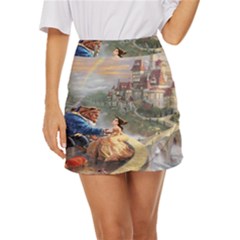 Beauty And The Beast Castle Mini Front Wrap Skirt