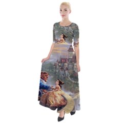 Beauty And The Beast Castle Half Sleeves Maxi Dress by artworkshop