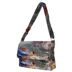 Beauty And The Beast Castle Full Print Messenger Bag (m) by artworkshop