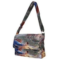 Beauty And The Beast Castle Full Print Messenger Bag (l) by artworkshop