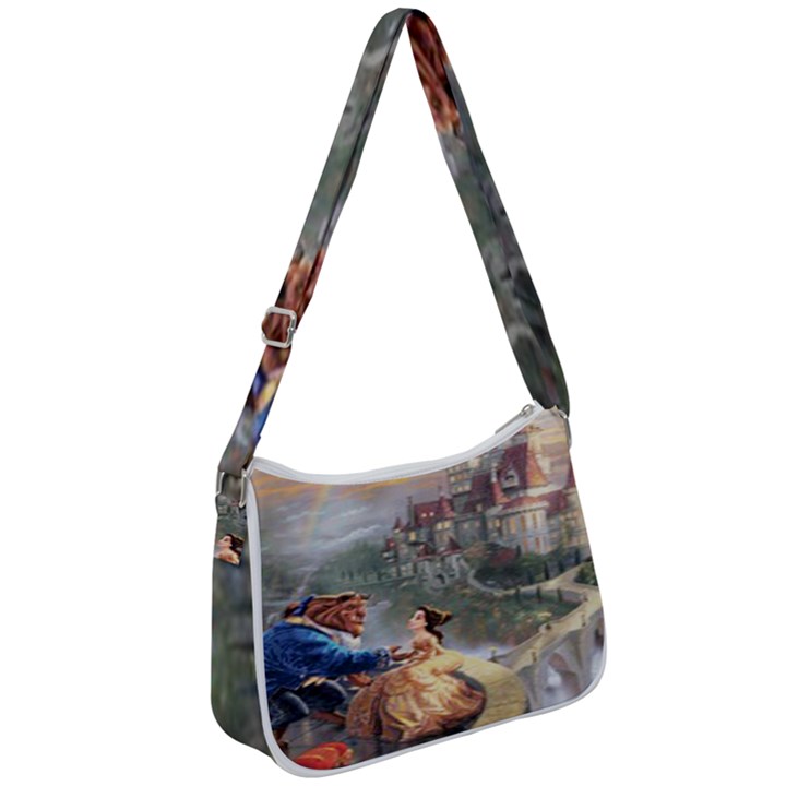 Beauty And The Beast Castle Zip Up Shoulder Bag