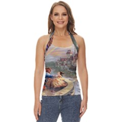 Beauty And The Beast Castle Basic Halter Top by artworkshop