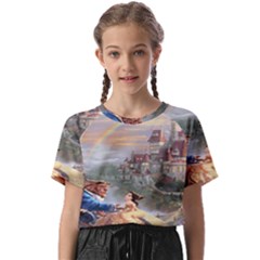 Beauty And The Beast Castle Kids  Basic Tee by artworkshop