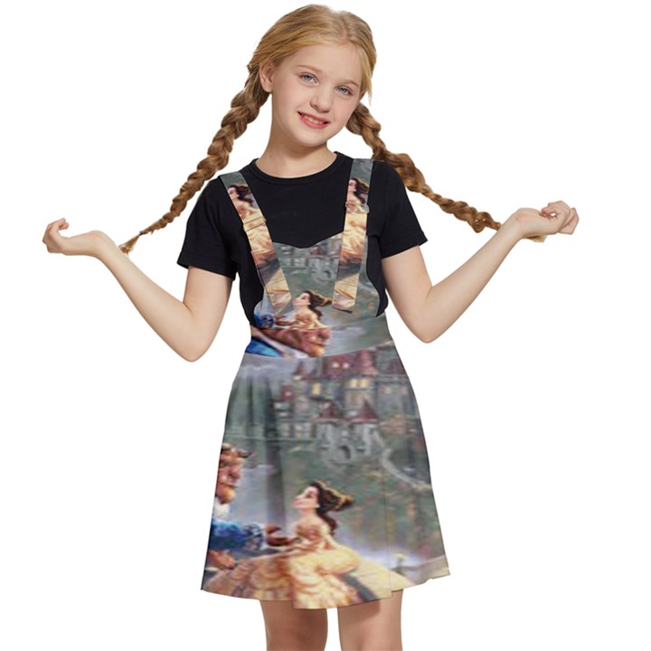 Beauty And The Beast Castle Kids  Apron Dress