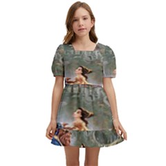 Beauty And The Beast Castle Kids  Short Sleeve Dolly Dress