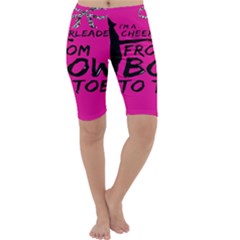 Bow To Toe Cheer Cropped Leggings  by artworkshop