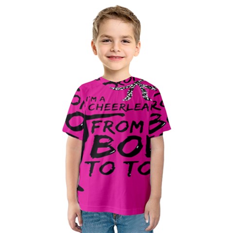 Bow To Toe Cheer Kids  Sport Mesh Tee by artworkshop