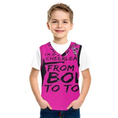 Bow To Toe Cheer Kids  Basketball Tank Top by artworkshop