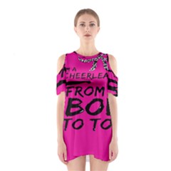 Bow To Toe Cheer Shoulder Cutout One Piece Dress by artworkshop