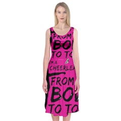 Bow To Toe Cheer Midi Sleeveless Dress by artworkshop