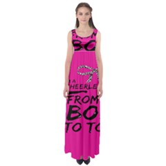 Bow To Toe Cheer Empire Waist Maxi Dress by artworkshop