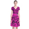 Bow To Toe Cheer Short Sleeve Front Wrap Dress View1