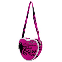 Bow To Toe Cheer Heart Shoulder Bag by artworkshop