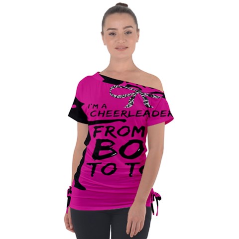 Bow To Toe Cheer Off Shoulder Tie-up Tee by artworkshop