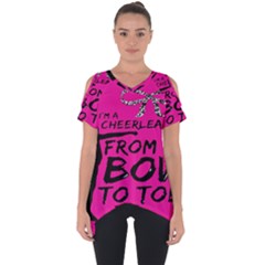 Bow To Toe Cheer Cut Out Side Drop Tee by artworkshop