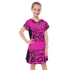 Bow To Toe Cheer Kids  Drop Waist Dress by artworkshop