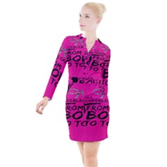 Bow To Toe Cheer Button Long Sleeve Dress by artworkshop