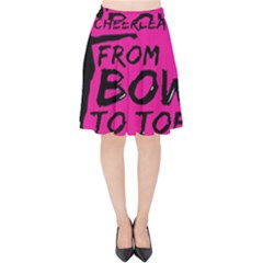 Bow To Toe Cheer Velvet High Waist Skirt by artworkshop