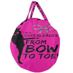 Bow To Toe Cheer Giant Round Zipper Tote by artworkshop