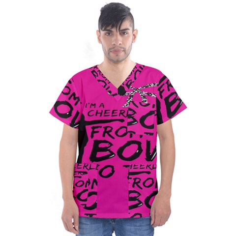 Bow To Toe Cheer Men s V-neck Scrub Top by artworkshop