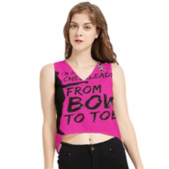 Bow To Toe Cheer V-neck Cropped Tank Top by artworkshop