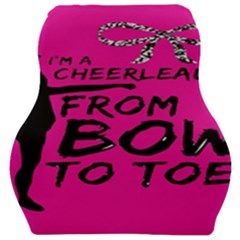 Bow To Toe Cheer Car Seat Velour Cushion  by artworkshop