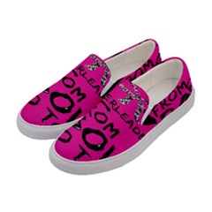 Bow To Toe Cheer Women s Canvas Slip Ons by artworkshop