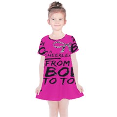 Bow To Toe Cheer Kids  Simple Cotton Dress by artworkshop