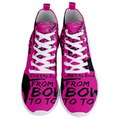 Bow To Toe Cheer Men s Lightweight High Top Sneakers by artworkshop