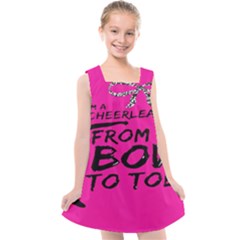 Bow To Toe Cheer Kids  Cross Back Dress by artworkshop